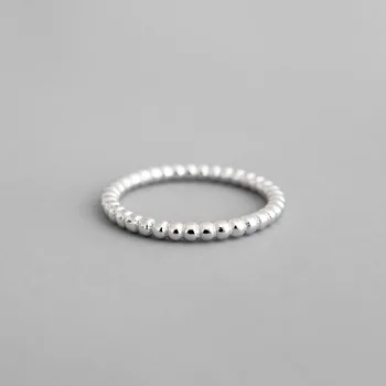 

Real 925 Sterling Silver Ring For Women 2020 Simple Beaded Ring Women 925 Sterling Silver Ring Jewelry bagues pour femme