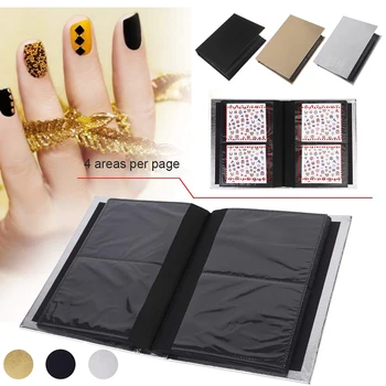 

120 Sheets 3D Nail Sticker Water Decal Collecting Albums Storage Holder Nail Art Display Showing Book Container Tool