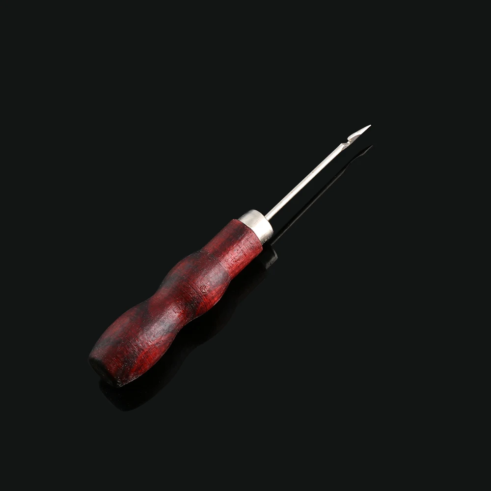 1/4 шт. Кожаная палатка с деревянной ручкой инструмент для ремонта швов ручной