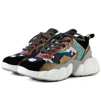 

Dilalula Popular Mixed Colors Genuine Leather Women Flats 2020 New Women Shallow Sneakers Comfortable Sports Casual Shoes Woman