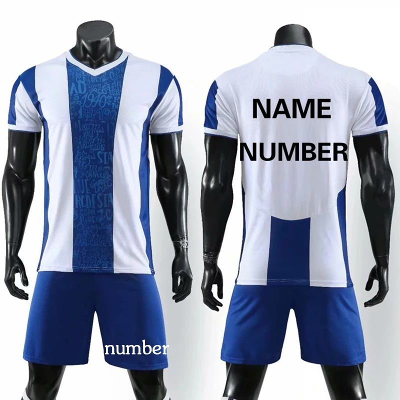 Custom name number Mens Soccer Tracksuit Breathable Football Jerseys Uniforms Kits Team Sport Survetement Training Suit Custom Name(No Badge - Цвет: Custom name number