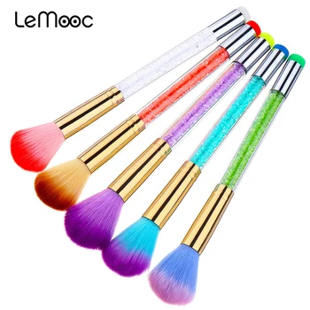 

LEMOOC Nail Cleaning Nail Brush Buffer File Nail Art Care Pedicure Soft Remove Dust Powder Small Angle Clean Brush for Nail Care
