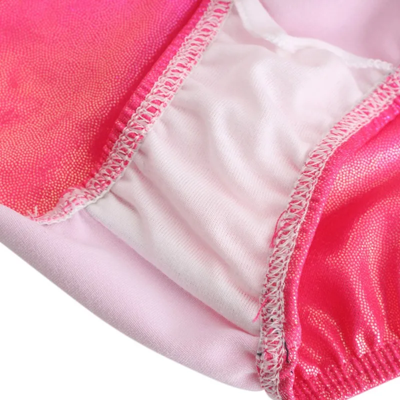 Children Girls Diamante Long Sleeve Ballet Practice Dance Wear Gymnastics Bright Color Body Suits Ballet Clothes