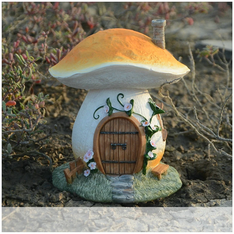 Mini résine double champignon paysage jardin bricolage décorat.FR 