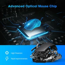 Беспроводная игровая мышь с тихим кликом оптической 2400 dpi для ПК ноутбука офиса NC99