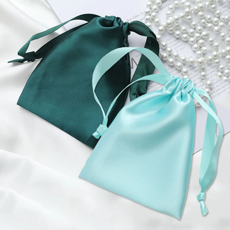 1Pcs Wholesale Chinese Silk Satin Drawstring Candy Gift Pouchs Bags Jewelry  Bag