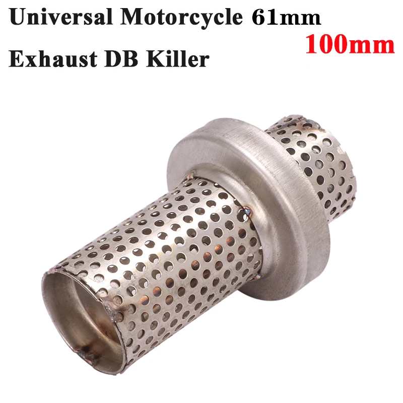 51mm / 61mm Universal Motorcycle Exhaust Silencer Delete Noise Sound Eliminator Reduce Noise Muffler Removable DB Killer