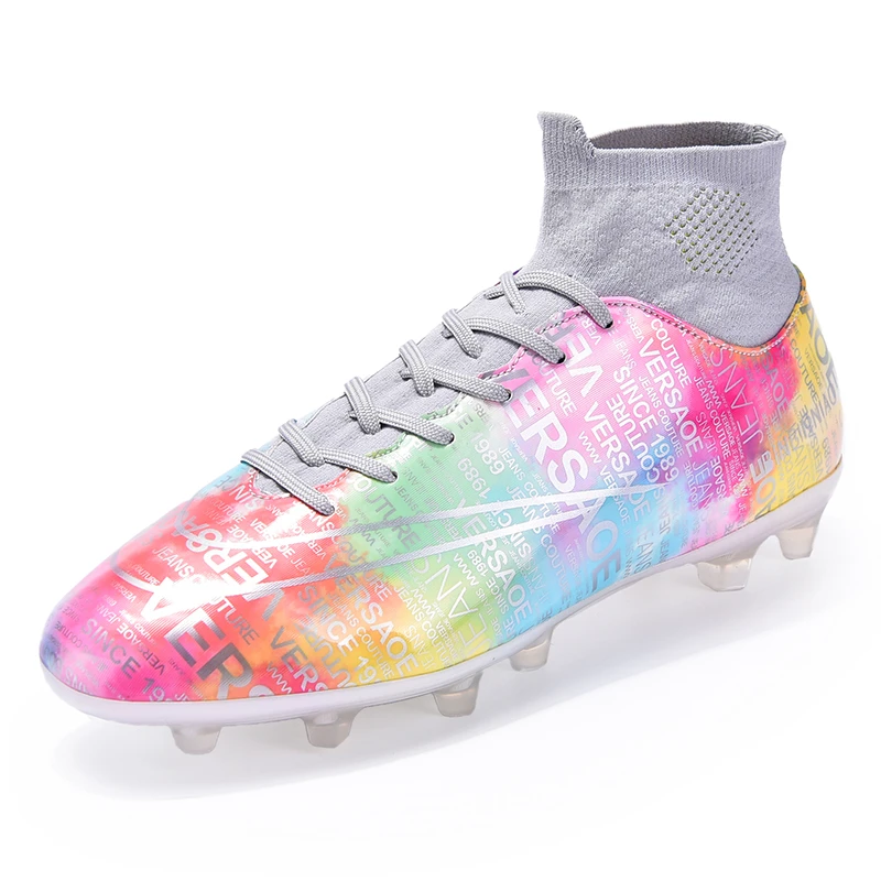 Zapatos de FG/TF para hombre, botas entrenamiento con tacos altos, tobilleras hierba, zapatillas deportivas de fútbol 35 47|Calzado de - AliExpress