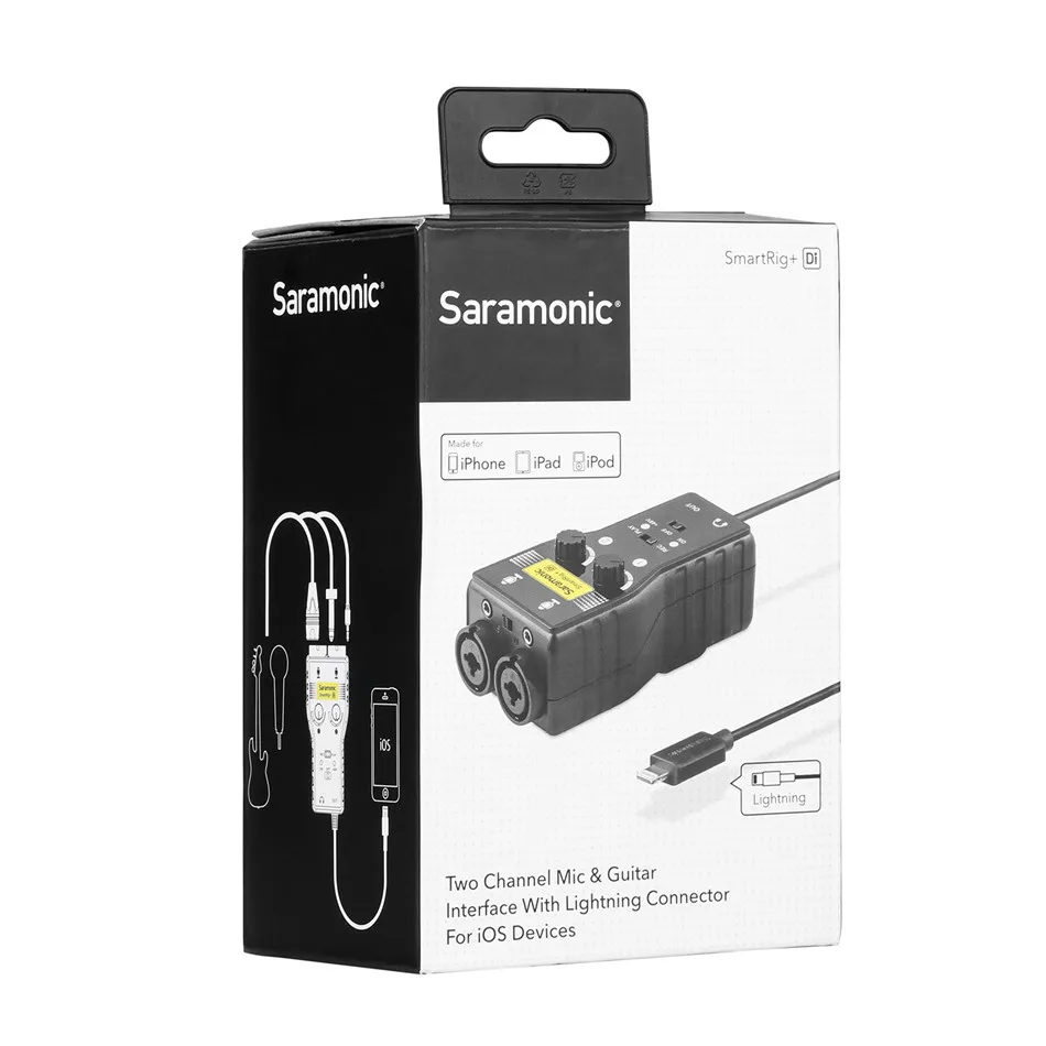 Saramonic SmartRig Series Professional Mic&Guitar Interface Preamplifier Audio Adapter Mixer for Smartphone iOS Android Device