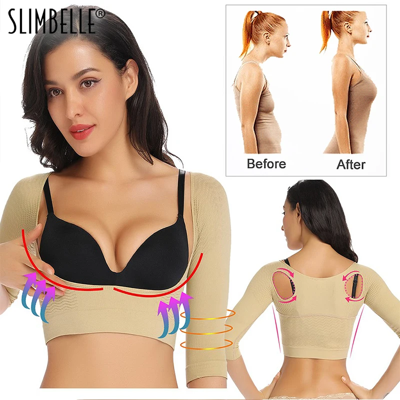 Для женщин рука Формирователь Похудения Body Shaper плеча задняя застежка для нижнего