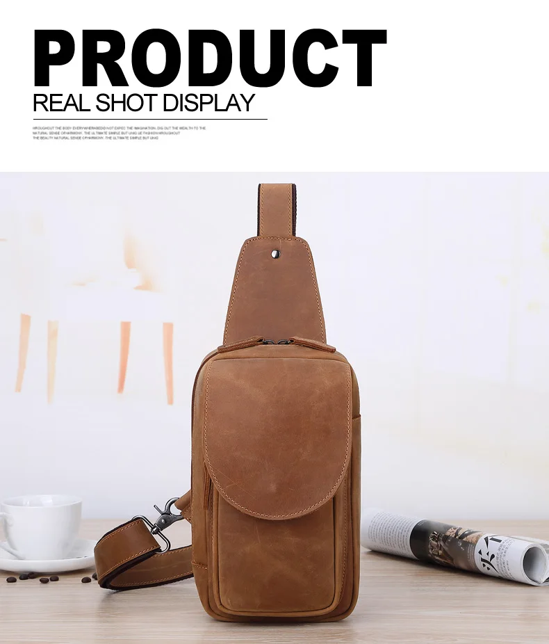 homens de couro moda crossbody saco com