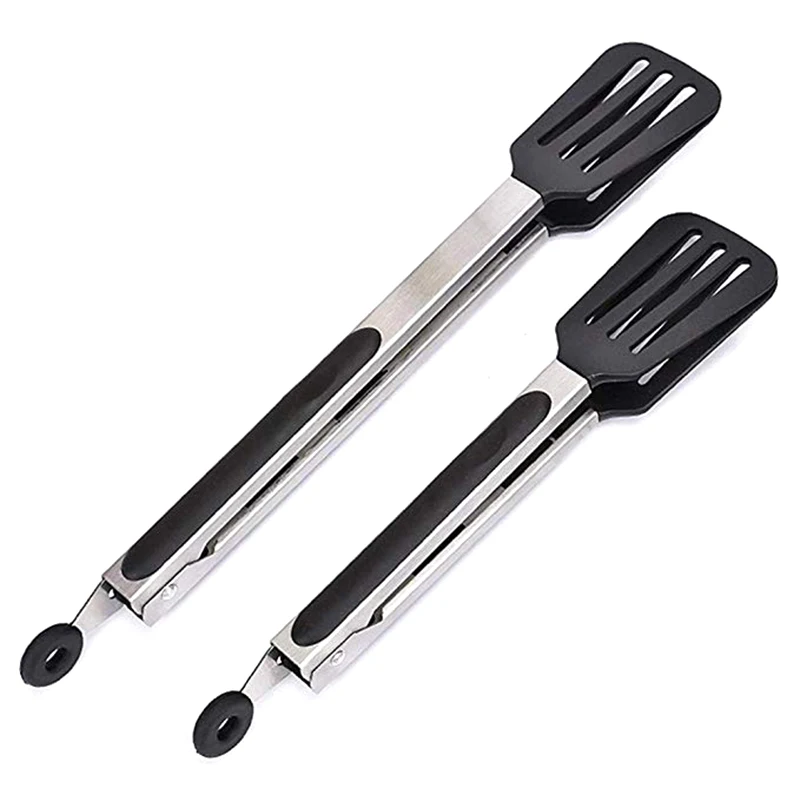 

Kitchen Tongs Stainless Steel Multifunction Cooking Utensil Tongs With Safe Locking For Salad Baking Buffet Serving BBQ Grill