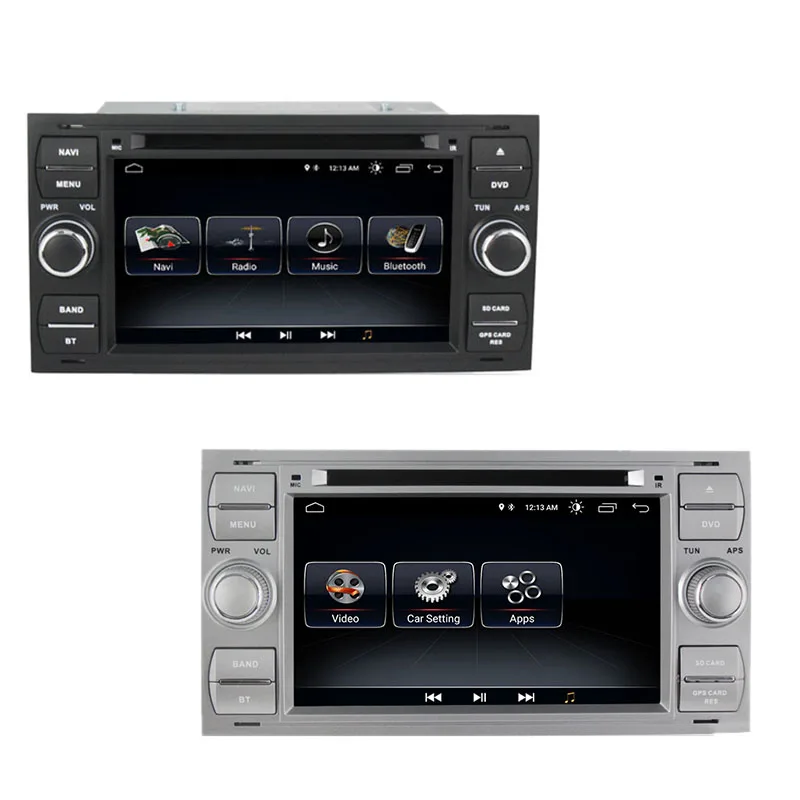 7 дюймов Android 8 1 2 + 32G GPS навигация DIN автомобильный DVD радио плеер для Ford Mondeo Фокус C