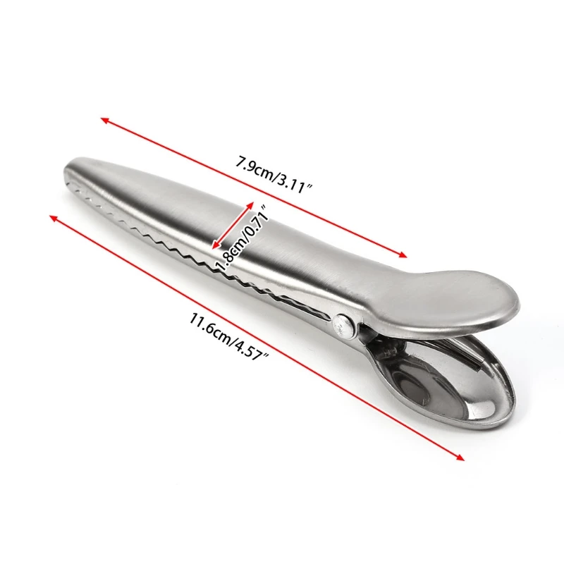 

Portable Stainless Steel Food Storage Bag Sealer Sealing Clip Kitchen Clamp Tool 91AD
