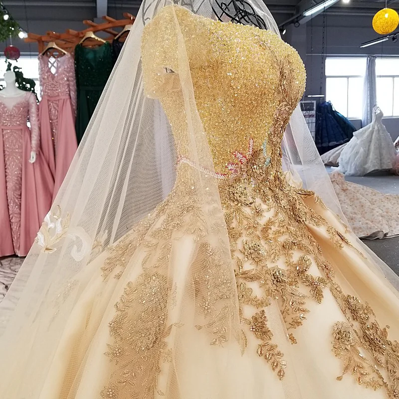 Блестящее вечернее платье LSX32799 из органзы с открытыми плечами со шнуровкой сзади