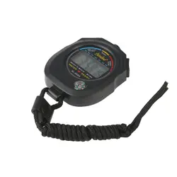 Esportes cronômetro profissional handheld digital lcd esportes cronômetro cronógrafo contador temporizador com alça venda quente por atacado