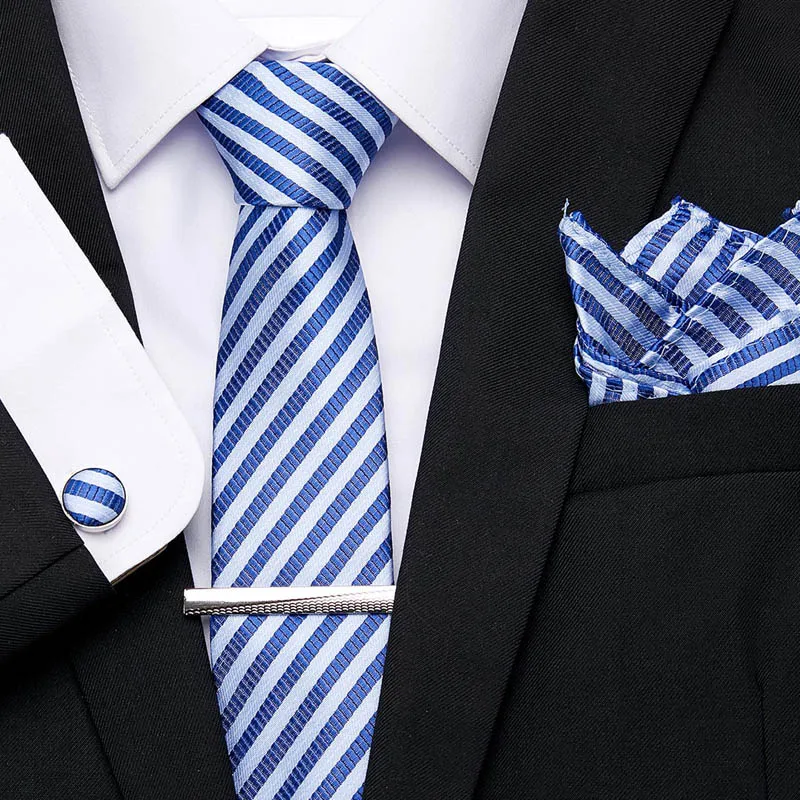 Шелк, 7,5 см, мужской галстук, Свадебный, деловой, тканый, модный, набор галстуков для галстуков, Hanky, запонки, набор, Карманный платок, мужской галстук - Цвет: SZ60