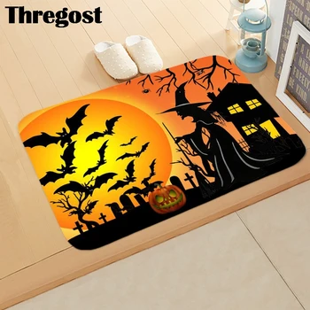 

Thregost Halloween Cartoon Printed Door Rugs 40*60cm 1pcs Washable Bath Mat Kitchen Matset Welcome Rug Modern Carpet