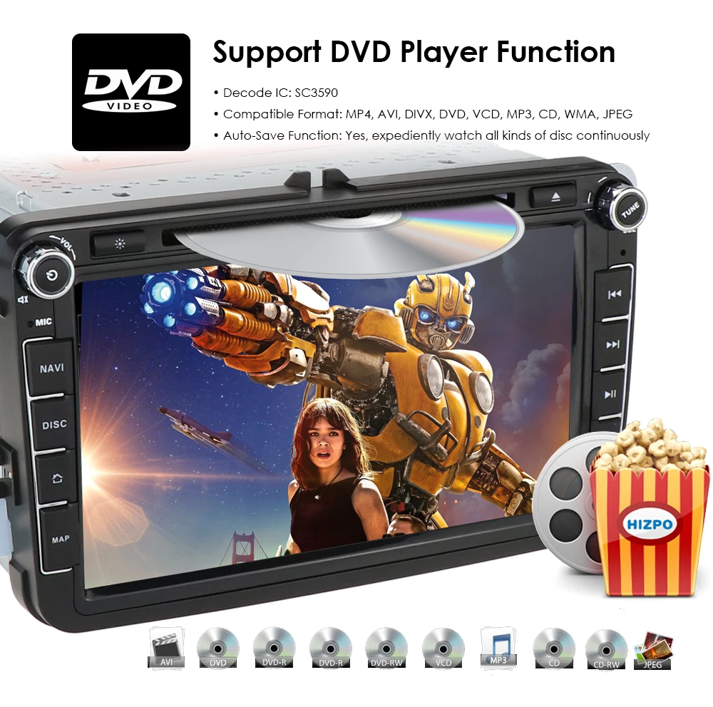 2 din Android 9,0 Восьмиядерный 4 Гб ОЗУ 64 гром автомобильный DVD для VW Passat CC Polo GOLF 5 6 Touran EOS T5 Sharan Jetta Tiguan gps Радио BT