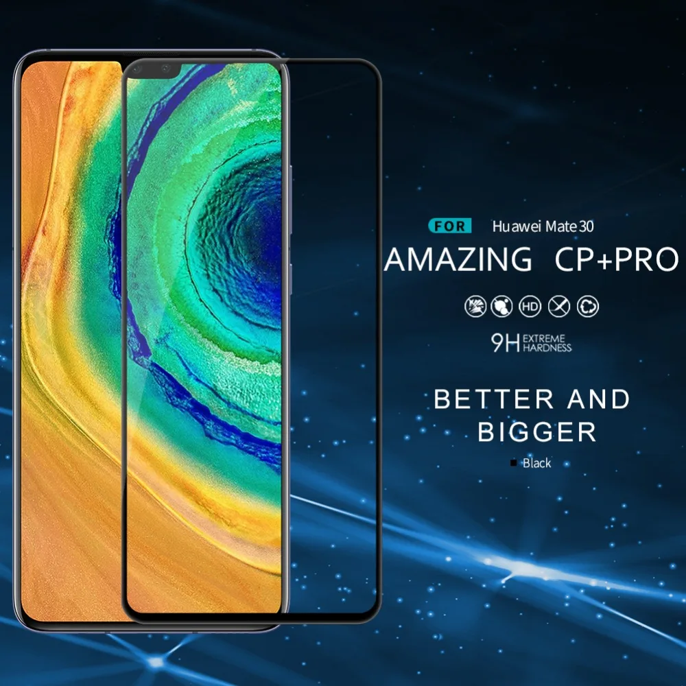 Для huawei mate 30 CP+ PRO Полное покрытие из закаленного стекла 9H 2.5D изогнутая Защитная пленка для экрана NILLKIN Amazing Nanometer пленка