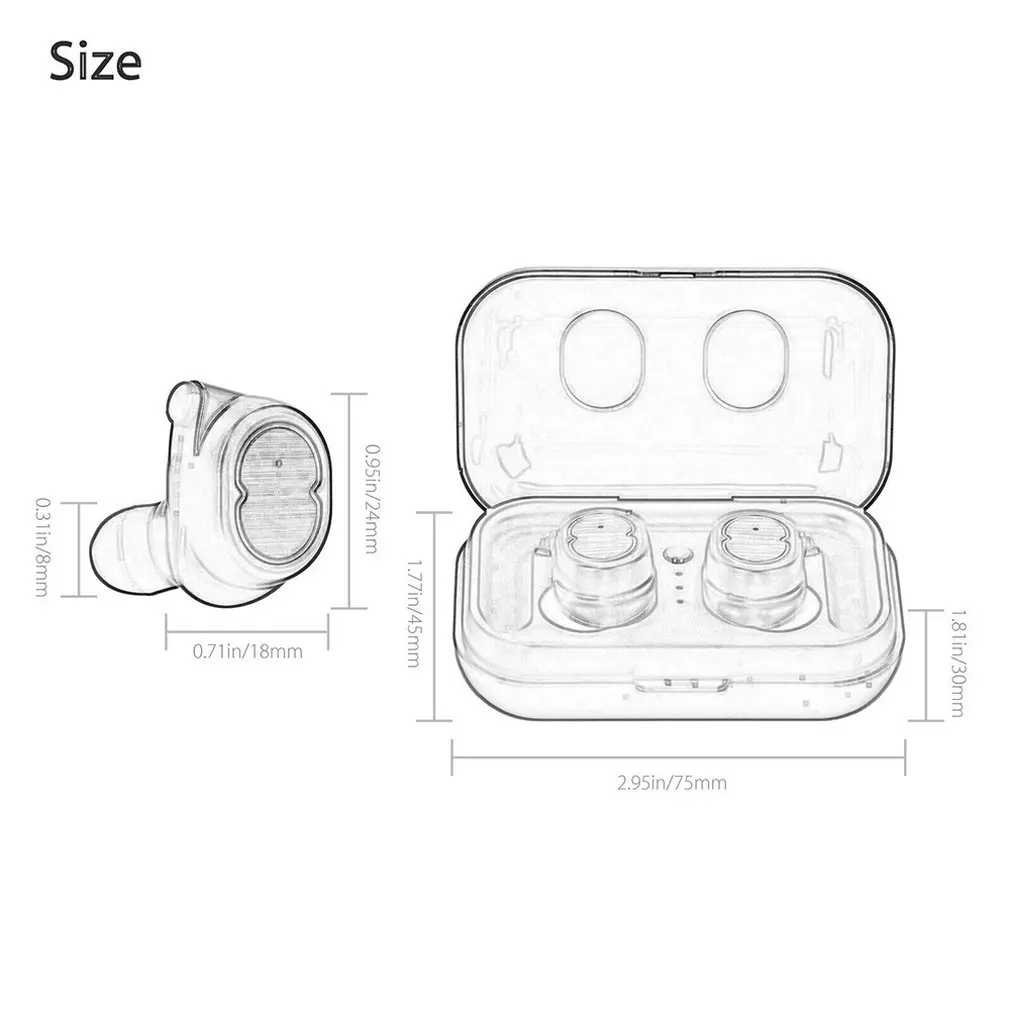 5,0 Bluetooth гарнитура TWS True беспроводные наушники 5D стерео Водонепроницаемая беспроводная большая емкость сенсорная Мини спортивная Гарнитура для бега