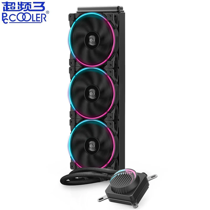 Pccooler GI-AH360C AH280C cpu кулер для воды 120 мм HALO вентилятор RGB для AMD AM4 AM3 intel 2011 2066 115X cpu Радиатор жидкого охлаждения