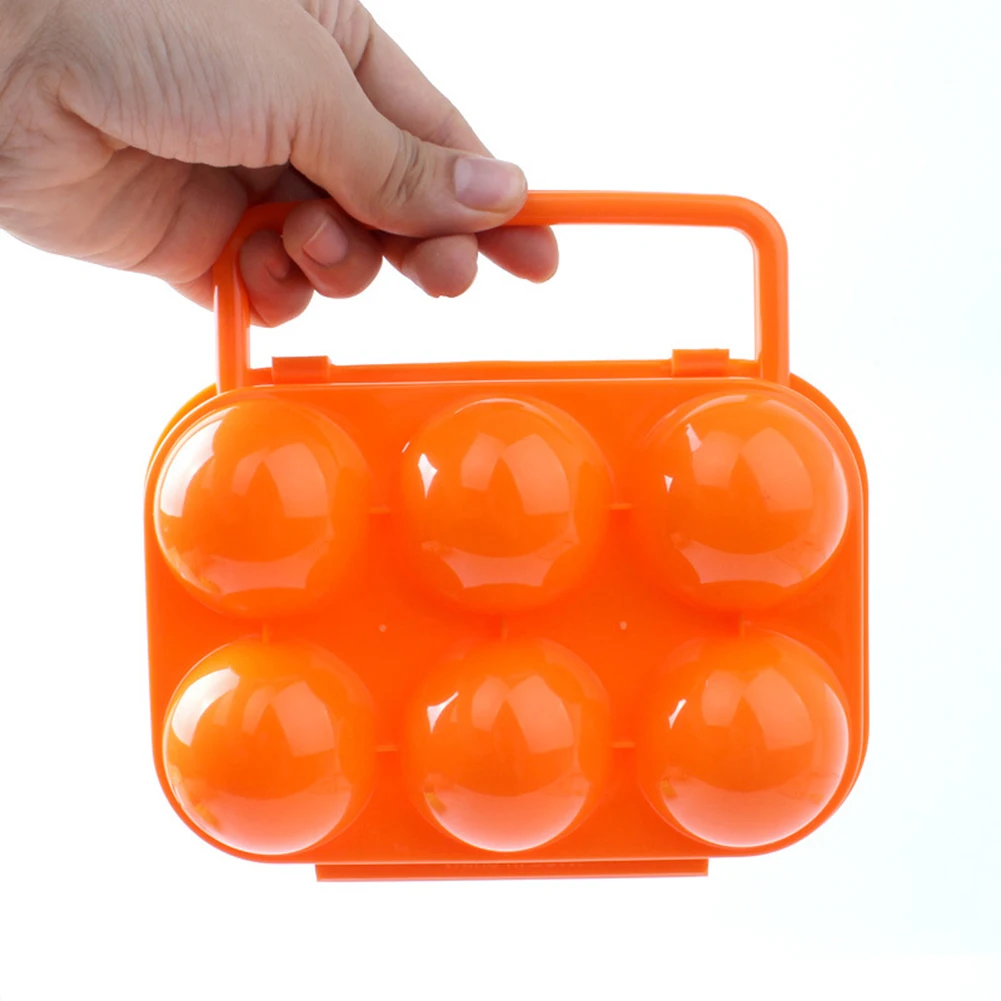 Горячая Портативный 6 сетки держатель для яиц лоток коробка для хранения Контейнер Открытый Чехол с ручками