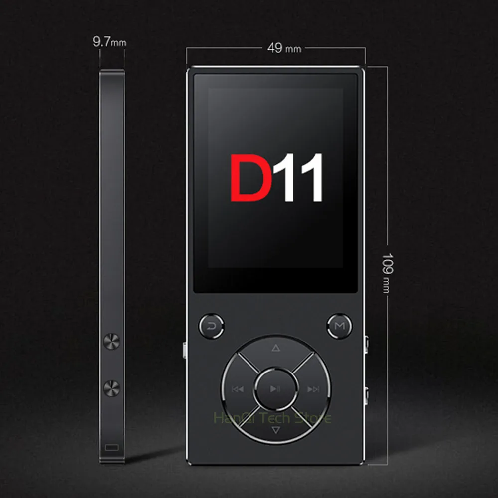 Original RUIZU D11 Bluetooth MP3 Player Music Player 8GB Metal Music Player with Built-in Speaker FM Radio Support TF Card