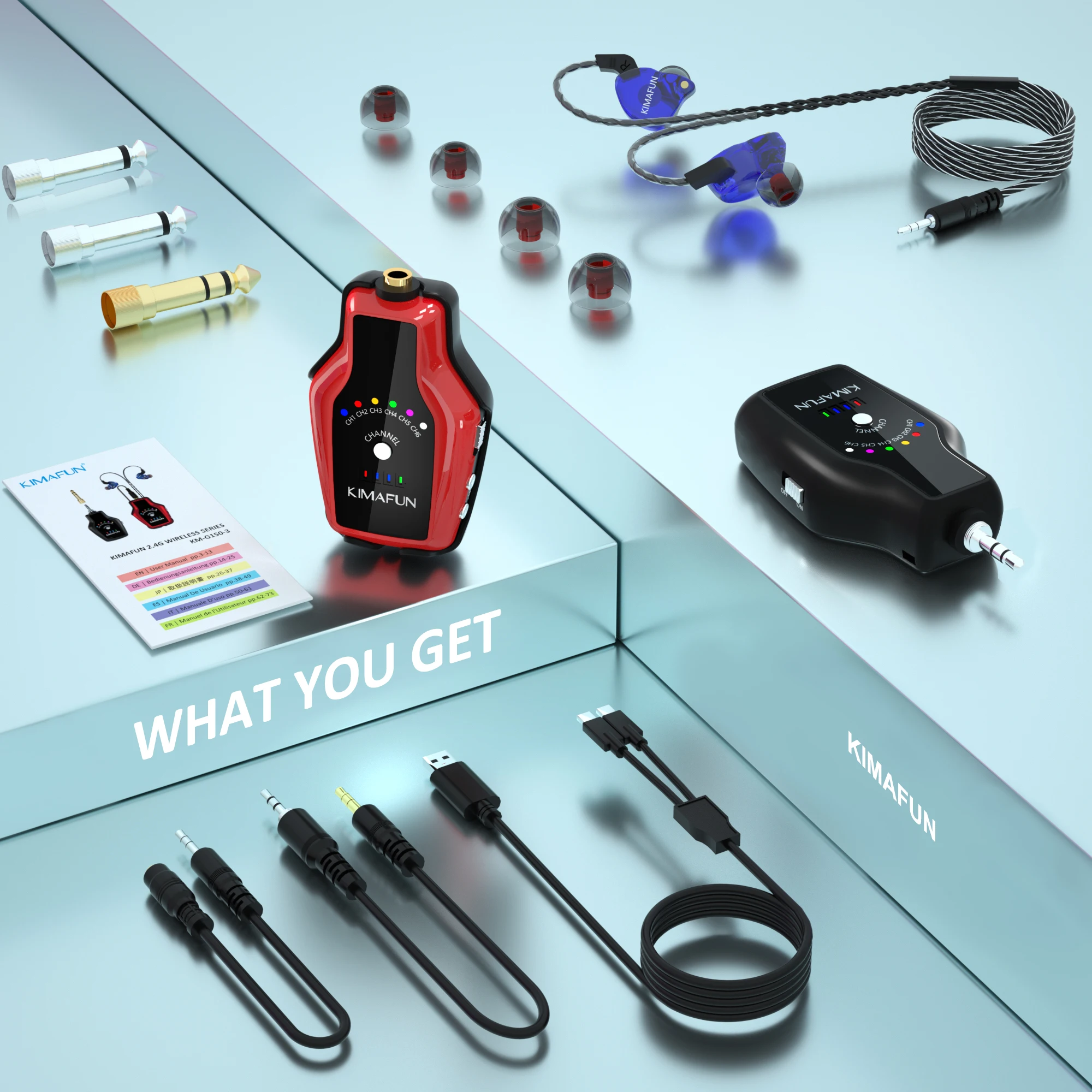 Sistema sem Fio do Monitor da In-ear 2.4g com Transmissor e Receptor de Beltpack para o Desempenho da Fase Ensaio da Faixa Registro da Câmera - Image 2