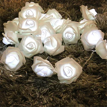 

1.5M10Led Garland Artificial Flower Bouquet String Lights Foam Rose Fairy Light for Valentine's Day Wedding Christmas Decoration