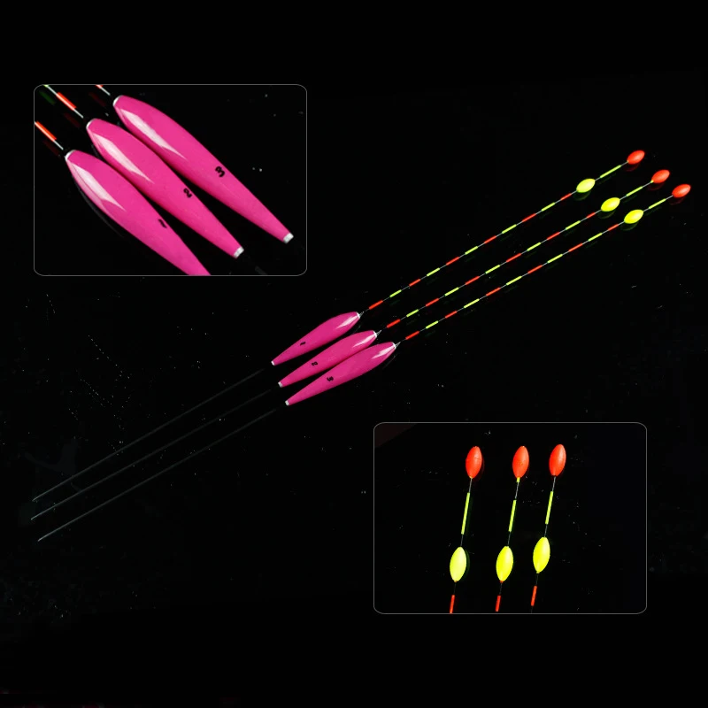 

3Pcs/lot Fishing Floats Barguzinsky Wood Pesca Float Bobber Vertical Buoy Floating Floats Carp Fishing Float Tackle Accessories