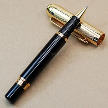 

Old Stcok Roller Ball Pen Dikawen 821 Black Golden Mesh Cap