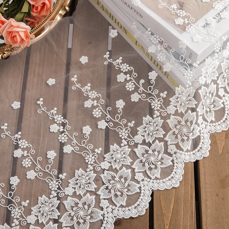 Cinta De Encaje De Algodón Blanco Vintage, 5 Cm De Ancho, Ideal Para Costura Y Manualidades