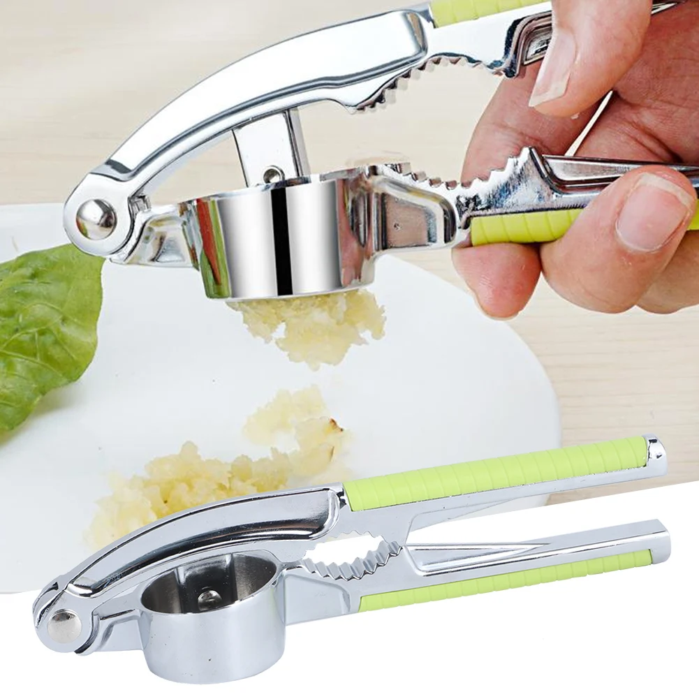 Stainless Steel Manual Garlic Press Crusher Squeezer Masher Kitchen