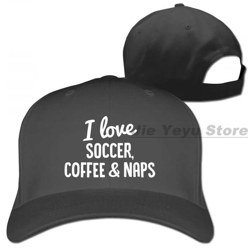 I love Soccer coffee& Nap, забавная футбольная бейсболка для мужчин и женщин, Кепка для водителя грузовика, модная Регулируемая Кепка
