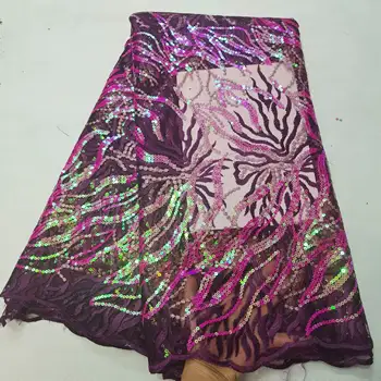 

African French Tulle Lace Fabric 2020 French Net Lace with Sequins Nigerian Lace Fabric With Stones Embroidery Tulle French Lace