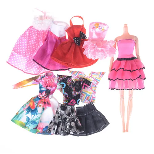 8 unids/lote muñeca conjuntos de ropa de moda ropa Casual vestido de fiesta trajes para muñeca mejor juguete de regalo para bebé