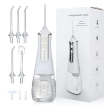 

Portable Oral Irrigator Water Flosser USB Rechargeable Cordless 350 ML IPX6 Waterproof 3 Modes 5 Water Jet Tips Tooth Pick