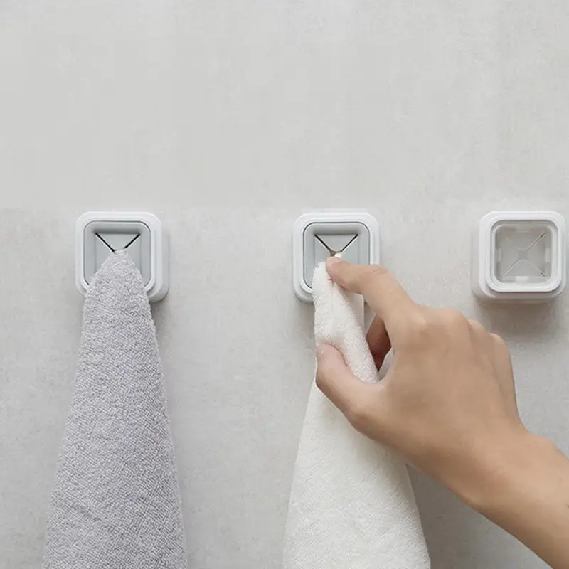 

Towel Hook No-trace Paste PVC Plastic ClipTowel Storage Clip Kitchen Finishing Tools Bathroom storage towel BDF99