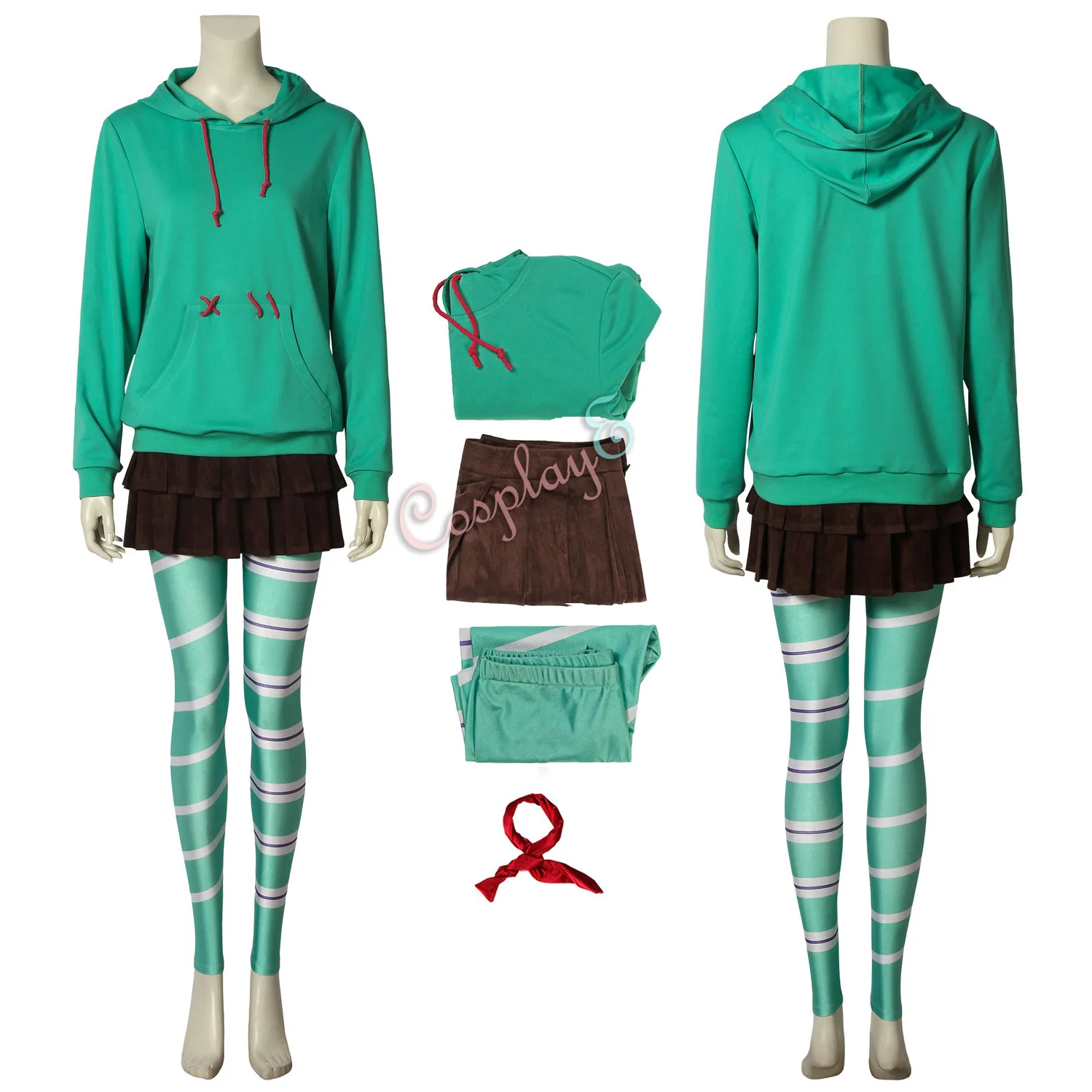 Vanellope von Schweetz костюм Ральф пробивает Интернет: Wreck-It Ральф 2 Косплей