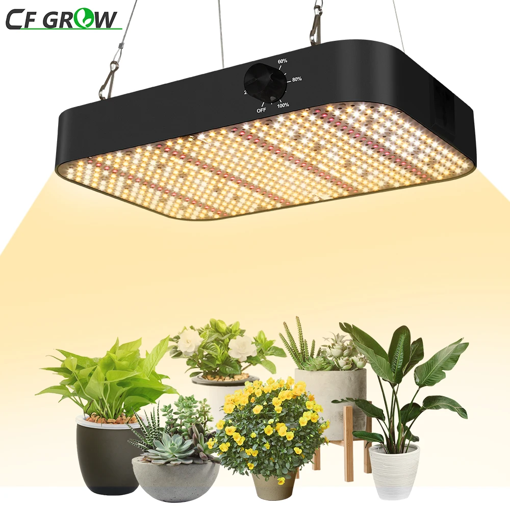 Dimmable Plant Grow Light 600W LED Full Spectrum For Hydroponic Indoor Plants 
