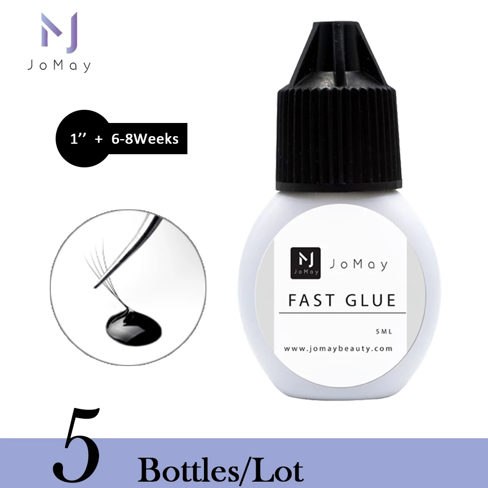 

Adhesive Retention 5-7 Weeks Low Smell Mink Eyelash Glue 5ml 1 Second Fast Drying Strong False Eye Lash Extension Glue