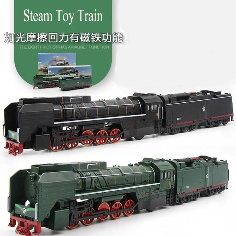 1:87 32.5CM Alloy Steam Train Diesel Locomotive Alloy Train Model Metal With Light Music Children Boy Toy Train Kids Gift 1 87 32 5cm alloy steam train diesel locomotive alloy train model metal with light music children boy toy train kids gift