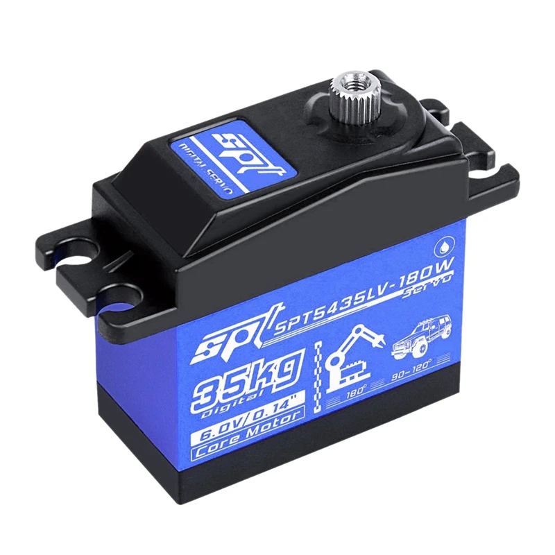

SPT5535LV 35Kg Large Torque Digital Standard Servo Water Proof for 1:8 1:10 RC Car Climber Airplane Metal Gear Case