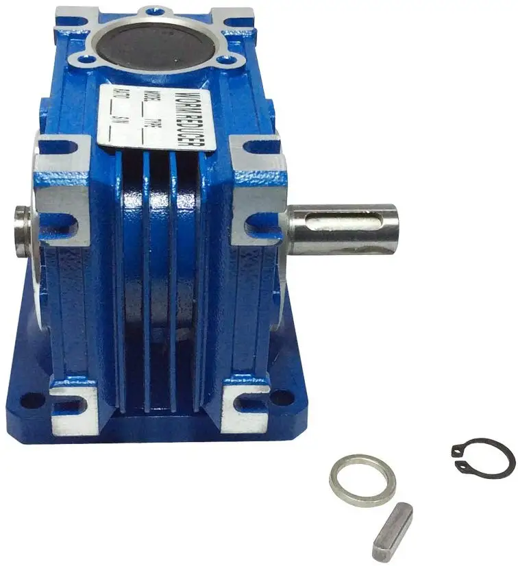 Gear Reducer Accelerator NMRV 040 Gearbox Single Output Shaft Diameter 18mm for Worm Reducer Single Output Shaft + Gaskets + S Ring + Corner Pin