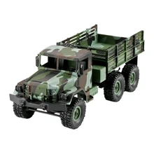 Six-Wheel Drive Remote Control Car 1/16 Camouflage 2.4G with Led Lights Camouflage Off-Road Truck Rtr Toy