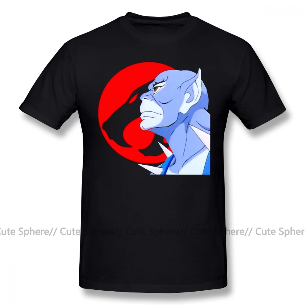 Thundercats футболка Panthro футболка пляжная большая футболка 100 хлопок забавная Мужская футболка с коротким рукавом и принтом - Цвет: Black