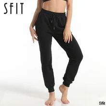Sfit Drawstring Joggers Yoga Nacked-feel тканевые спортивные штаны для тренировок с двумя боковыми карманами Женские однотонные штаны для бега