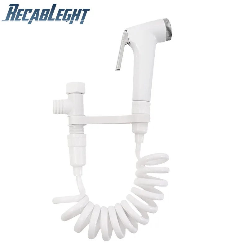 

Bathroom Toilet Sprayer Set Handheld High Pressure Bidet Water With Spring Retractable Hose Easy Install Bathroom Accessories