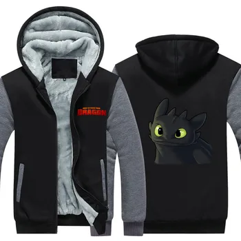 

How to Train Your Dragon Men Women Winter Casual Super Warm Jacket Winter Coat Thicken Zipper Hooded Casual Sweatshirts